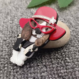 Fashion Pooch Acrylic Brooch