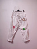 MOON PANTS 3 FLOWERS: CORAL / Frenchman