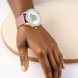 AKA Pink Leather Watch Women