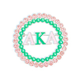 Brooch Pink Green AKA Round Brooch