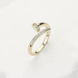 CZ Stone Paved Nail Ring
: 7