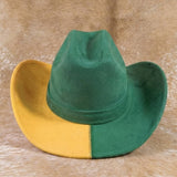 Gameday Two Tone Block Western Cowboy Hat: BLWH