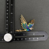 Flying Swallow Bird Enamel Brooch: C
