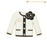 Fashionista Flower Cardigan Brooch Pin: Blue