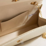 Rhinestone Trim Envelope Clutch Bag: S