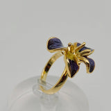 Iris Enamel Flower Ring: 7