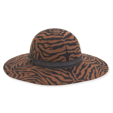 Brown, Wool Felt Floppy, Brim 3.75"