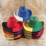 Gameday Two Tone Block Western Cowboy Hat: BLWH