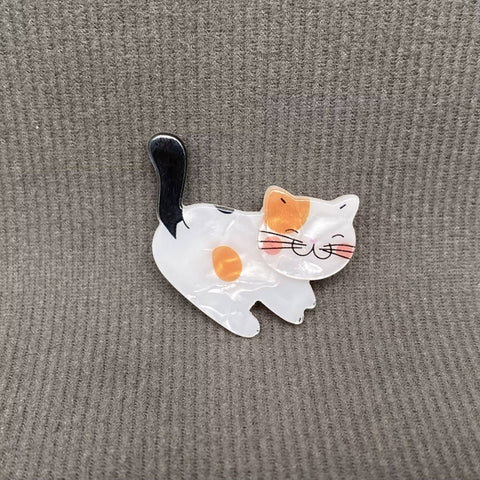Acrylic Cat Brooch