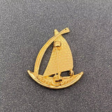 Sailboat Enamel Brooch