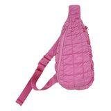 Quilted Stylish Lightweight Puffer Sling Bag: GRN / ONE SIZE