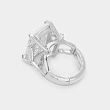 Rectangle Crystal Stretch Ring: MULTI