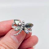 Tortoise Abalone Shell Adjustable Ring