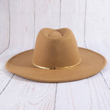 Flat Brim Herringbone Chain Fedora Fashion Hat: BK