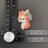 Cute Fox Acrylic Brooch