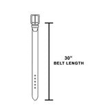 Satin Rose Flower Lariat Wrap Waist Belt: BK
