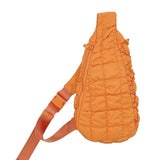 Quilted Stylish Lightweight Puffer Sling Bag: GRN / ONE SIZE