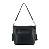 Rhinestone Bling Hobo Crossbody: Black