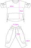 PURE COTTON SET WITH DISTRESSED SLEEVES AND BAGGY PANTS: Lime