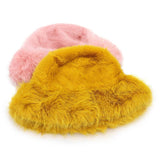 Faux Fur Russian Style Plush Bucket Hat
: Blue