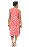 Tik Tac Toe Dress: Coral