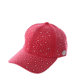 Rhinestone Embellished Baseball Cap: Black