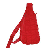 Quilted Stylish Lightweight Puffer Sling Bag: GRN / ONE SIZE