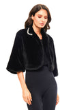 BSA-41 - Faux Fur Jacket with Embellishment : XL