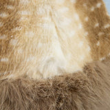 Deer Fawn Print Marled Fur Trim Bucket Hat: PK
