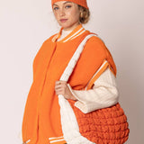 College Quilted Puffer Lightweight Shoulder Bag: NVYORA / ONE SIZE