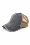 VIA FIORE Denim Baseball Cap Adjustable: Blue