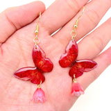 Multi Style Colorful Butterfly Flower Charm Dangle Earrings: B