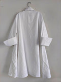Blanc Cotton Swing Dress