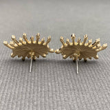 Rhinestone Inlaid Enamel Eye Stud Earrings