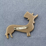 Dachshund with Topper Hat Acrylic Brooch