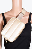 Nylon Multi Pocket Side Fanny Pack: MOSS