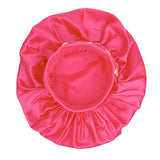 Bonnet Hot Pink Gold Satin Wide Edge Braid Women: Pink / Gold / Jumbo