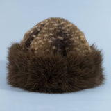 Deer Fawn Print Marled Fur Trim Bucket Hat: IV