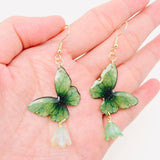 Multi Style Colorful Butterfly Flower Charm Dangle Earrings: B