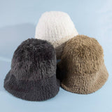 Mixed Faux Fur Loose Bucket Hat: KA
