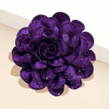 Bling Studded Flower Brooch / Hair Clip
: BK-CL