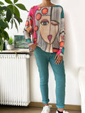 29F12H57-129-Printed knit sweater