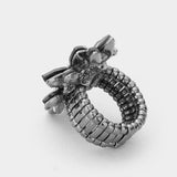 Marquise Crystal Cluster Stretch Ring: Gold Orange