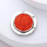 Orange Bling Folding Table Purse Bag Hook Hanger