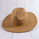Flat Brim Herringbone Chain Fedora Fashion Hat: BK