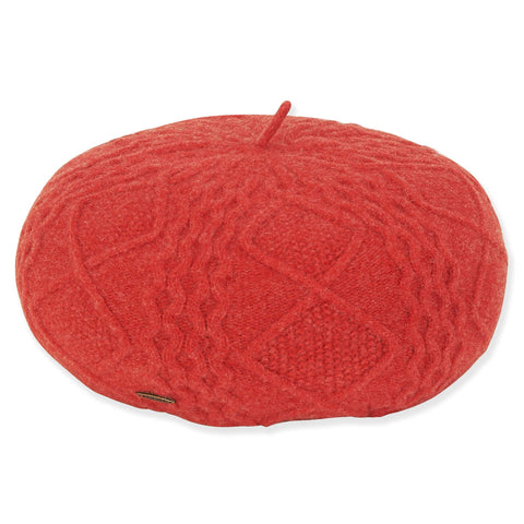 Red, Soft Wool Beret