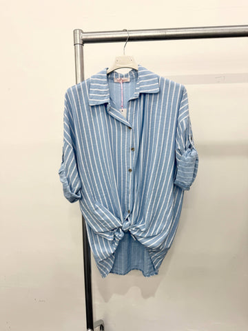 STRIPED SHIRT: BabyBlue