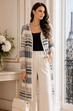 24057 - Striped Crochet Cardigan : S