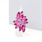 Marquise Crystal Cluster Stretch Ring: Gold Orange