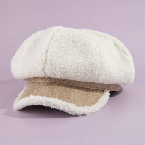 Sherpa Fleece Baker Boy Cap: IV